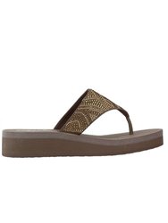 Womens/Ladies Vinyasa Stone Candy Flip Flop - Taupe - Taupe