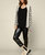 Carthage Open Knit Cardigan In Black/Ivory