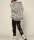 Carthage Open Knit Cardigan In Black/Ivory