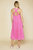 Cross Back Tiered Maxi Dress In Pink