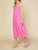 Cross Back Tiered Maxi Dress In Pink