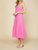 Cross Back Tiered Maxi Dress In Pink