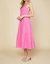 Cross Back Tiered Maxi Dress In Pink