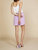 Dressy Structured Shorts In Lavender