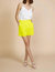 Dressy Structured Shorts In Neon Yellow