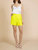 Dressy Structured Shorts In Neon Yellow - Neon Yellow