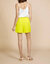 Dressy Structured Shorts In Neon Yellow