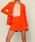 Eco Friendly Long Sleeve Blazer In Neon Orange