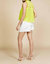 Lace Eyelet Cami Top In Neon Yellow