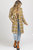 Plaid Long Coat In Taupe/Mustard