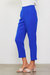 Recycled Poly Tapred Pants With Waist Band In Electric Blue