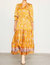 Retro Floral Maxi Dress In Mustard - Mustard