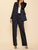 Satin One-Button Blazer In Black