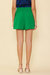 Side Slit Skort In Green