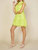 Sleeveless Eyelet Dress In Neon Yellow - Neon Yellow