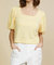 Square Neck Striped Top In Yellow - Yellow