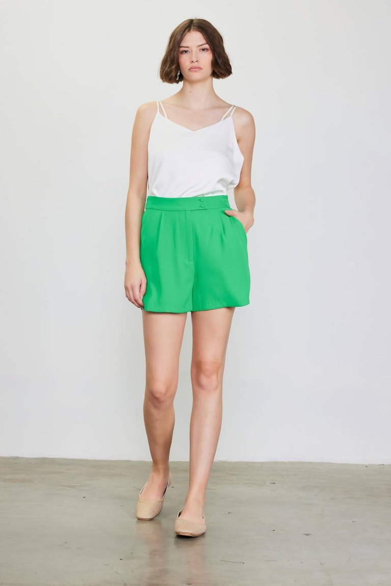 Tailored Shorts In Fresh Green - Fresh Green