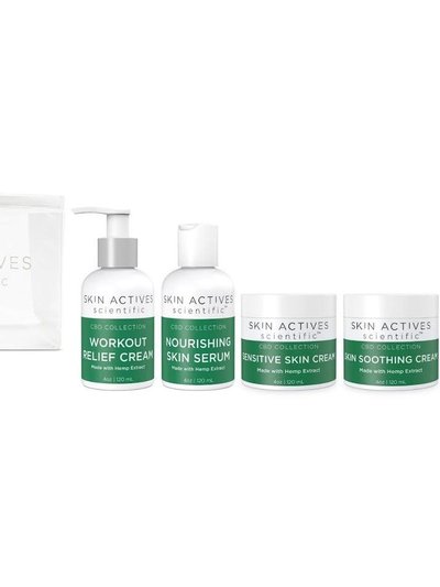 Skin Actives Scientific CBD Bundle - Nourishing Skin CBD Serum, Workout Relief CBD Cream, Sensitive Skin CBD Cream, Skin Soothing CBD Cream product