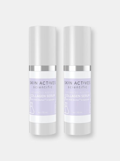 Skin Actives Scientific Collagen Serum with Ros Bio Net and Apocynin | Advanced Ageless Collection | 1 Fl Oz - 2-Pack product