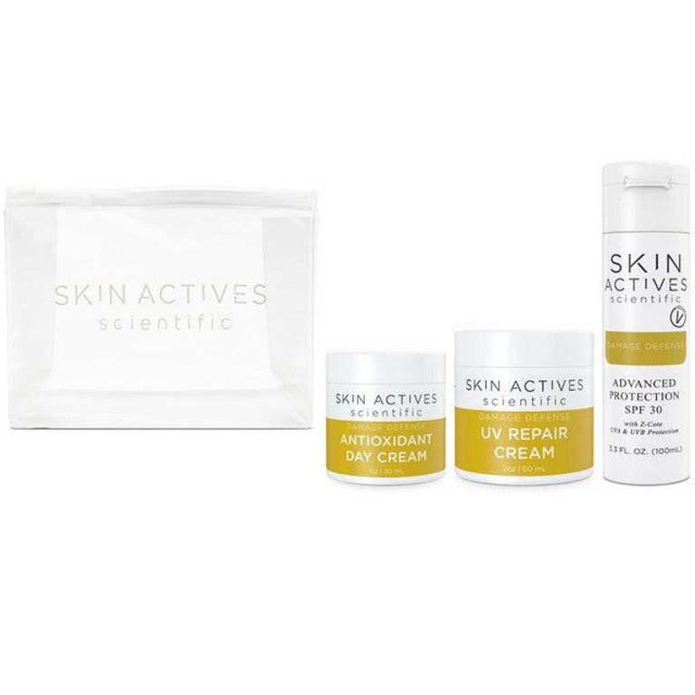 Damage Defense Kit - Antioxidant Day Cream, Sunscreen, UV Repair Cream