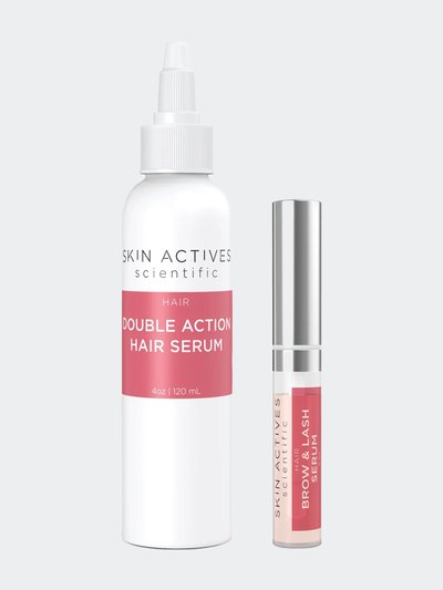 Skin Actives Scientific Double Action Hair Serum & Brow And Lash Serum Set product