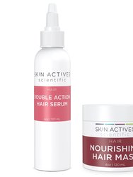 Double Action Hair Serum & Nourishing 4oz Hair Mask Set