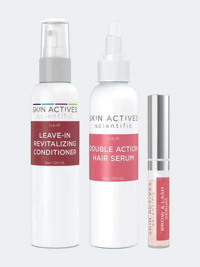 Skin Actives Scientific Double Action Hair Serum & Revitalizing Conditioner With Brow & Lash Serum Set product