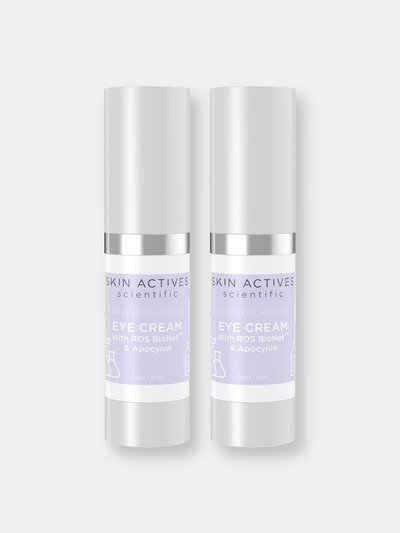 Skin Actives Scientific Eye Cream With Ros Bionet and Apocynin | Advanced Ageless Collection - 2-pack product