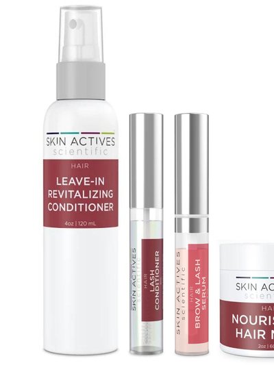 Skin Actives Scientific Hair Care Set - Hair Conditioner, 2oz Hair Mask, Brow & Lash Serum & Conditioner product