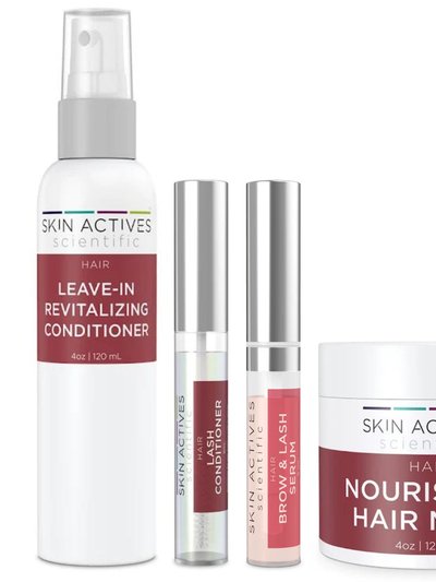 Skin Actives Scientific Hair Care Set - Hair Conditioner, 4oz Hair Mask, Brow & Lash Serum & Conditioner product