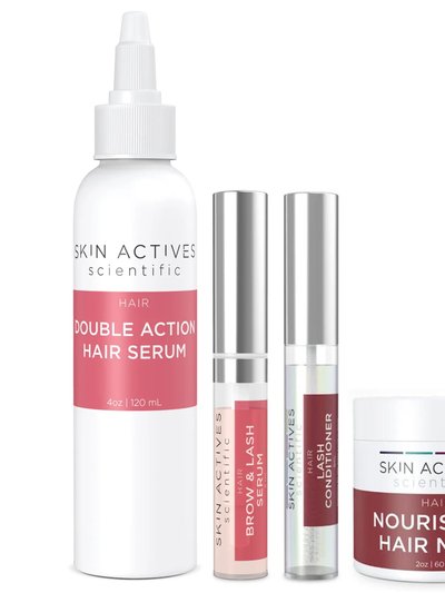 Skin Actives Scientific Hair Care Set - Hair Serum & 2oz Mask W/ Brow & Lash Serum & Conditioner product