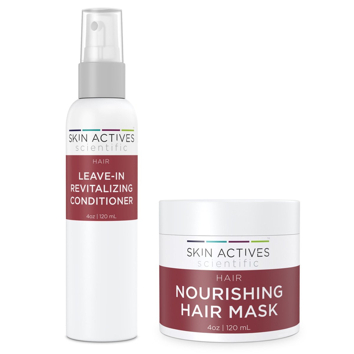 Skin Actives Scientific Hair Care Set - Leave-In Revitalizing Conditioner &  4 oz Hair Mask