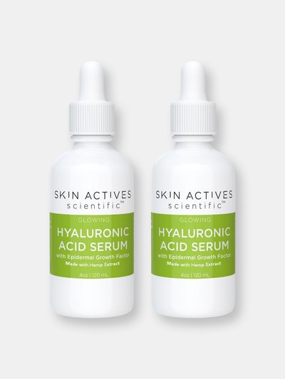 Skin Actives Scientific Hyaluronic Acid Serum with epidermal Growth Factor, 4oz | Glowing Collection - 2-Pack product