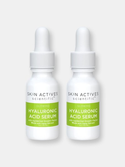 Skin Actives Scientific Hyaluronic Acid Serum With Epidermal Growth Factor | Glowing Collection - 2-pack product