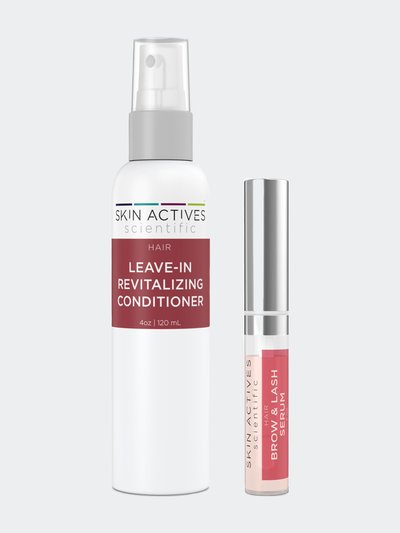 Skin Actives Scientific Leave-In Revitalizing Conditioner & Brow And Lash Serum Set product