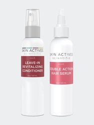 Leave-In Revitalizing Conditioner & Double Action Hair Serum Set