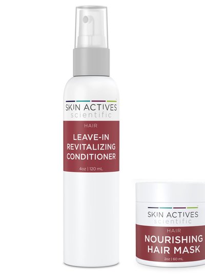 Skin Actives Scientific Leave-In Revitalizing Conditioner & Nourishing 2oz Hair Mask Set product