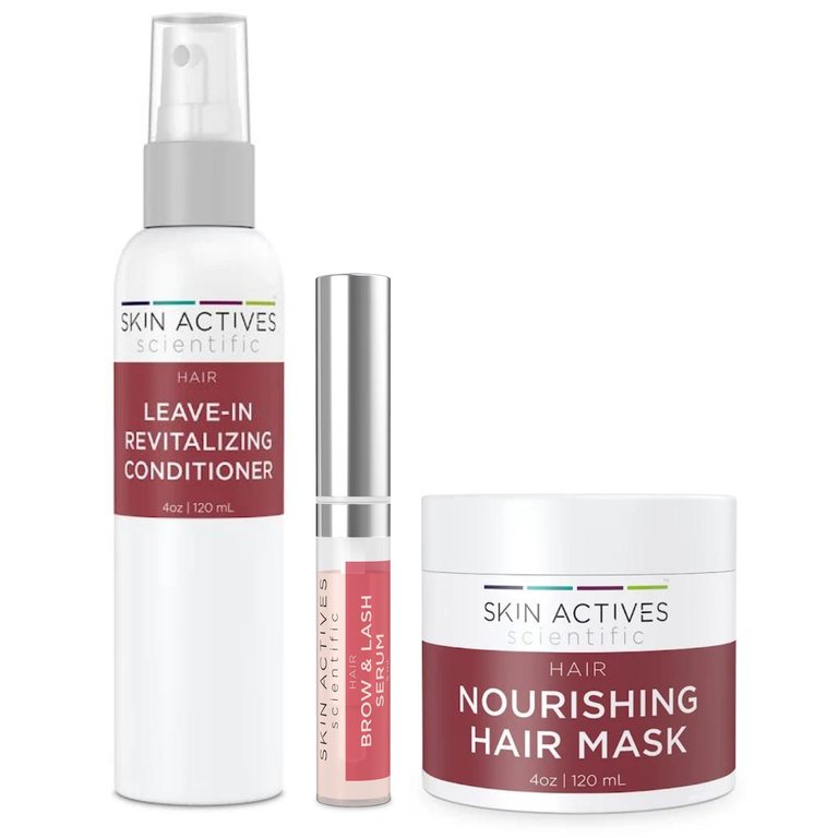 Revitalizing Conditioner & Nourishing 4oz Hair Mask With Brow & Lash Serum Set