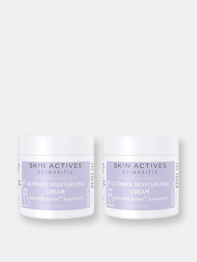 Skin Actives Scientific Ultimate Moisturizing Cream With Ros Bionet and Apocynin | Advanced Ageless Collection | 2-pack product