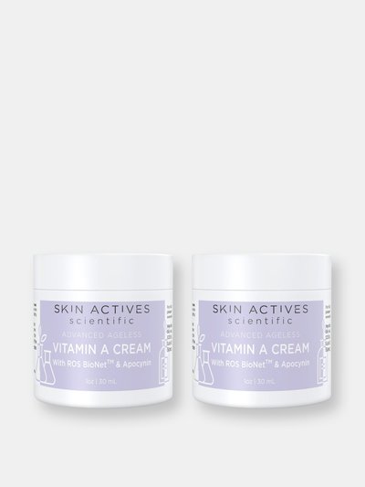 Skin Actives Scientific Vitamin A Cream With Ros Bionet and Apocynin | Advanced Ageless Collection | 2-pack product