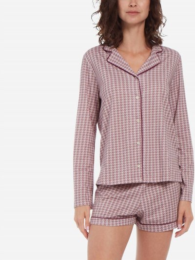 Skin Cayla Pajama Set In Check Print Wild Orchid product