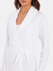 Double Layer Wrap Robe with Attached Belt
