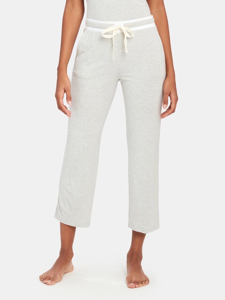 Lorena Mid Rise Cropped Wide Leg Pants