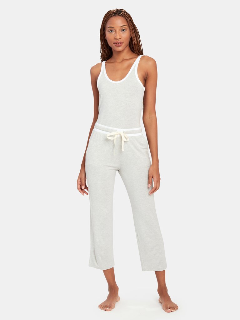 Lorena Mid Rise Cropped Wide Leg Pants