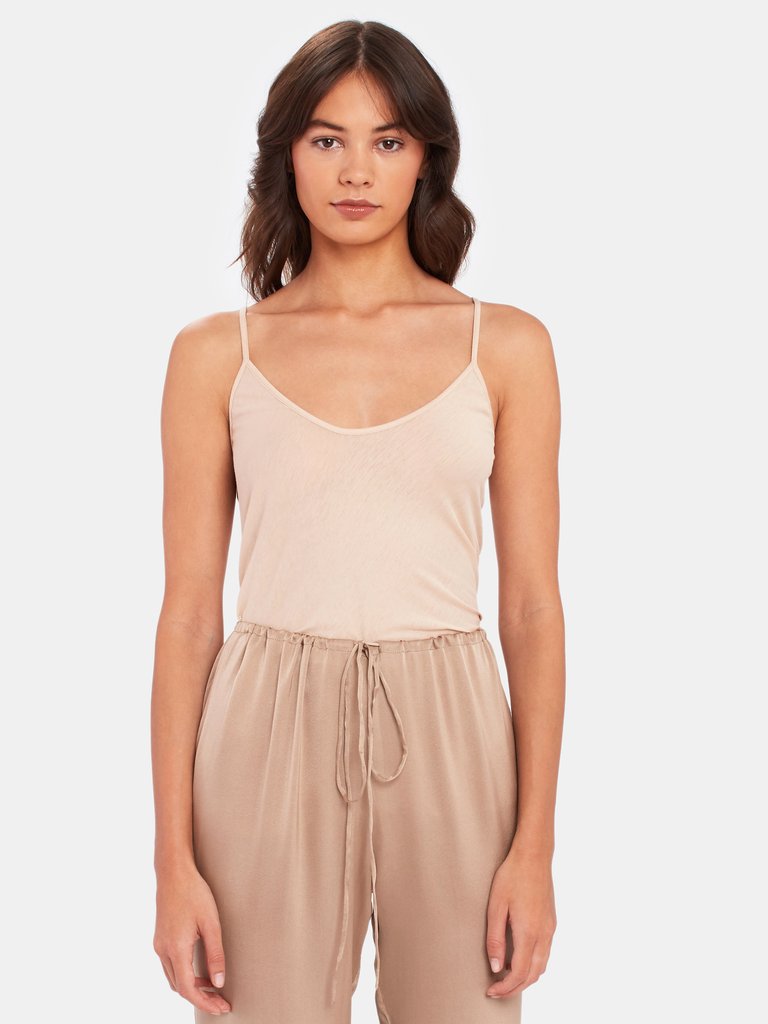 Sexy V-Neck Cami - Nude