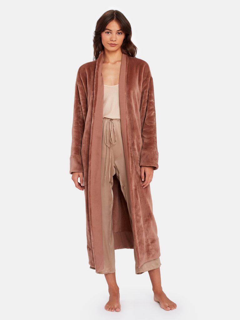 Whitney Plush Robe - Mink