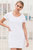 Ladies/Womens Scoop Neck T-Shirt Dress - White - White