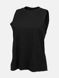 SF Womens/Ladies High Neck Sleeveless Vest / Top (Black) - Black