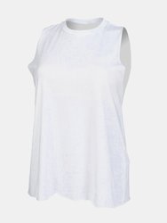 SF Womens/Ladies High Neck Sleeveless Vest / Top - White