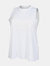 SF Womens/Ladies High Neck Sleeveless Vest / Top - White